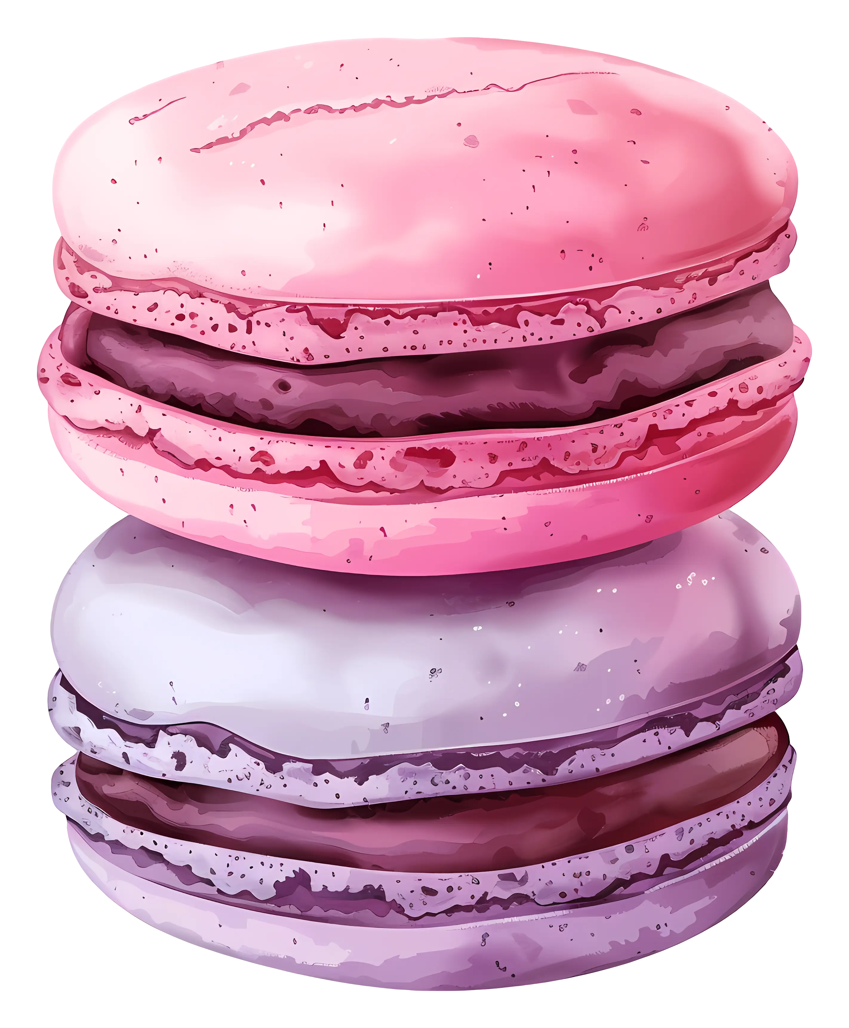 Pink and Purple Macarons Illustration
