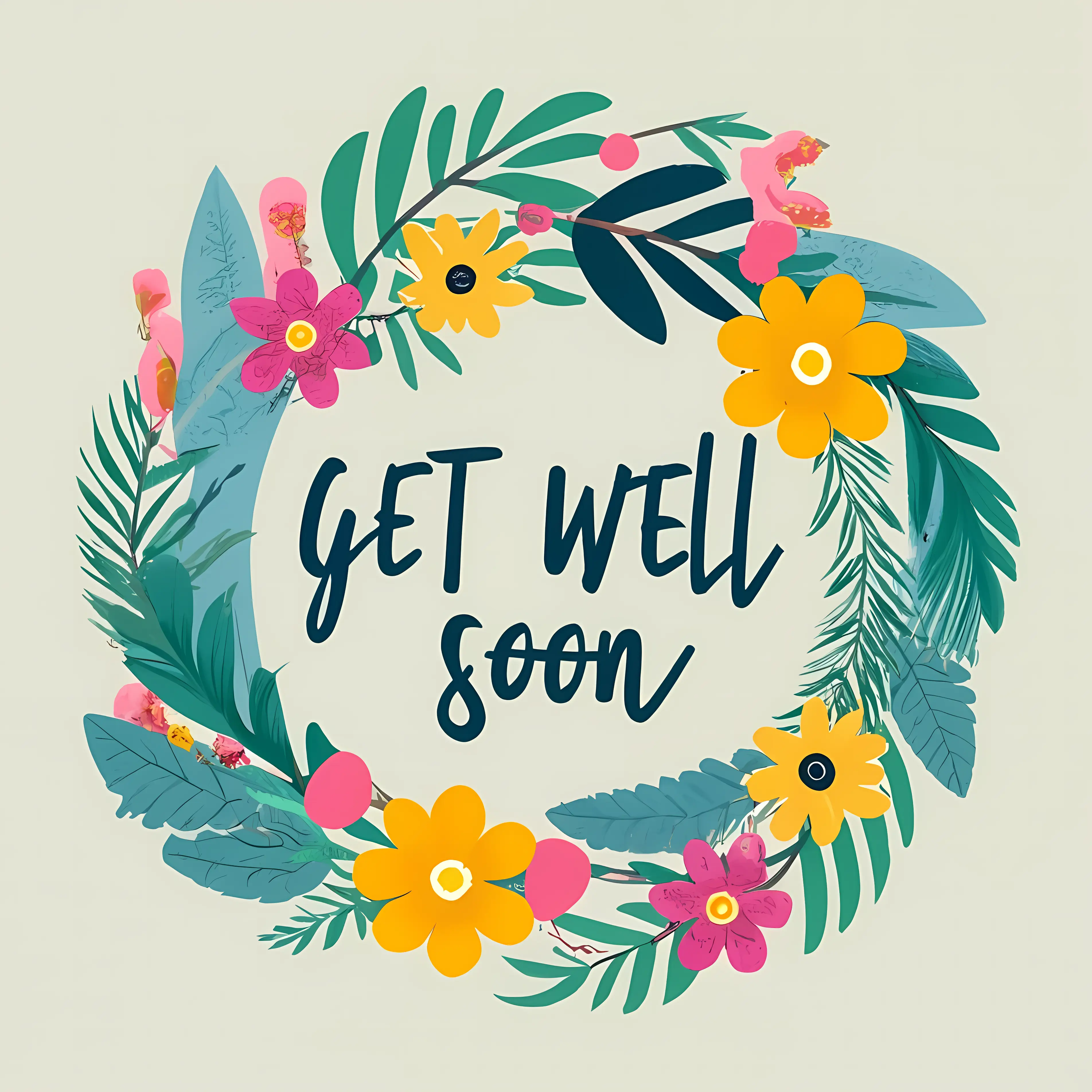 Get Well Soon Floral Wreath