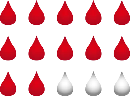 Red and White Blood Drops Pattern