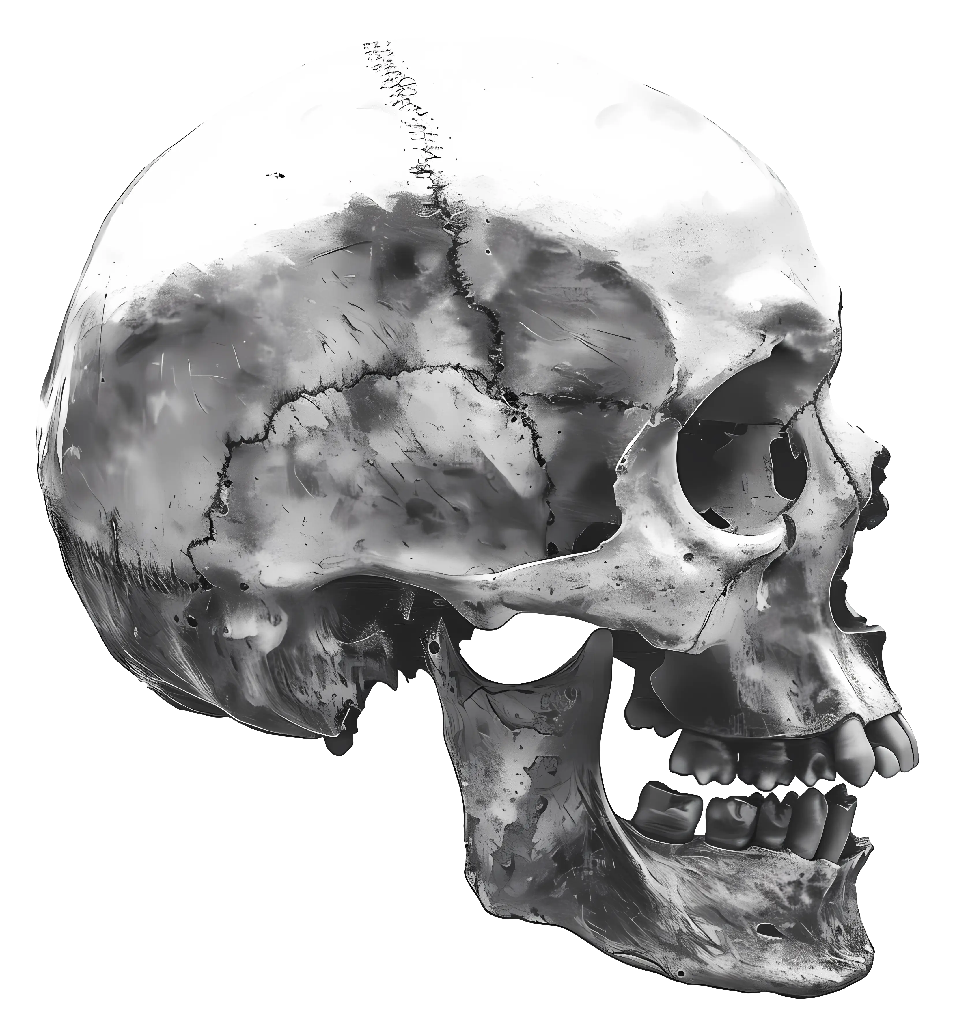 Human Skull Illustration
