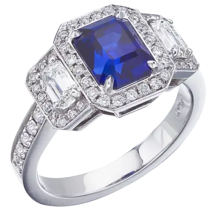 Luxury Sapphire Diamond Ring