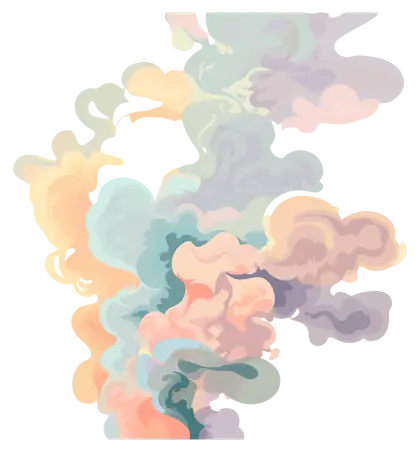 Vibrant Colorful Smoke Swirls
