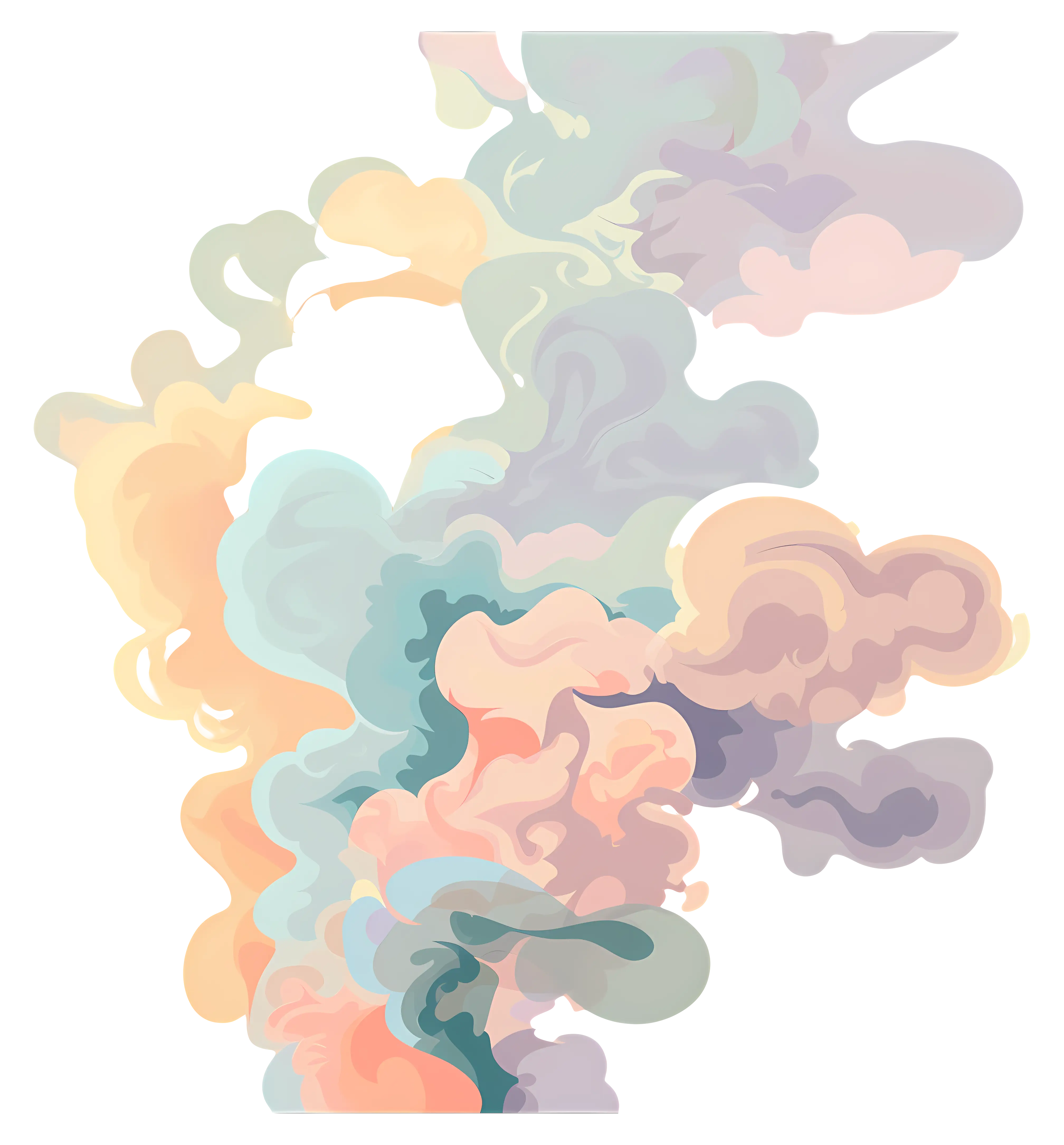 Vibrant Colorful Smoke Swirls