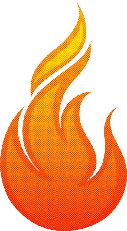 Orange Flame Icon Representation