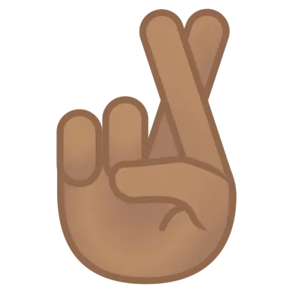 Crossed Fingers Emoji for Good Luck