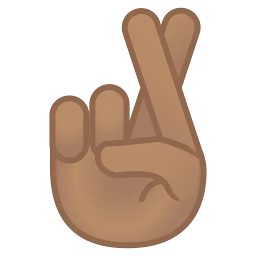 Crossed Fingers Emoji for Good Luck