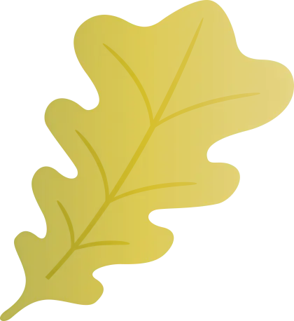 Yellow Leaf Illustration with Subtle Details