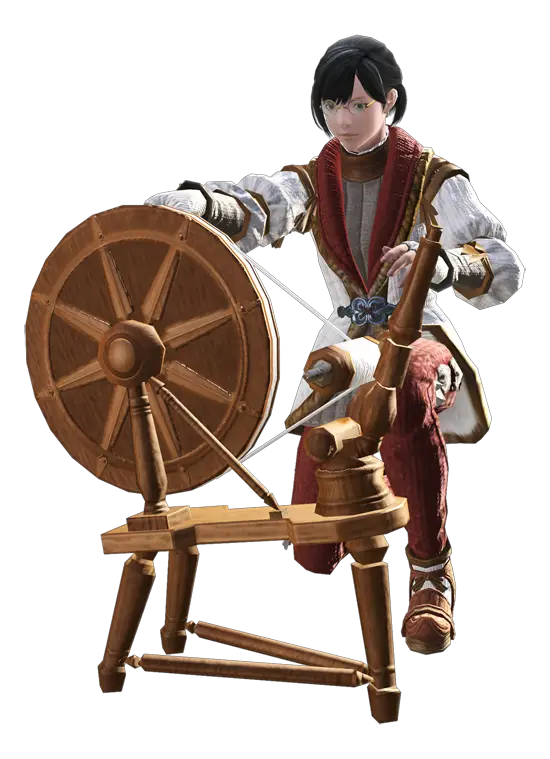 Person Using a Spinning Wheel