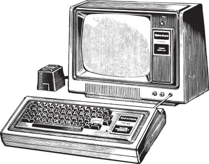 Vintage Computer Illustration