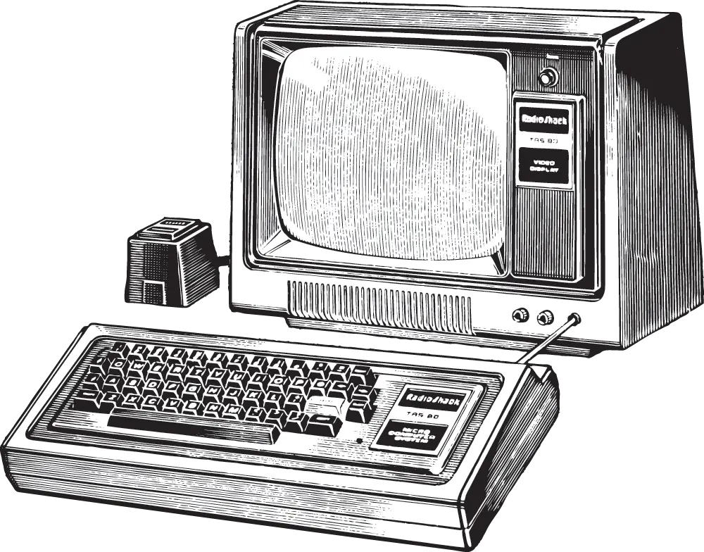 Vintage Computer Illustration