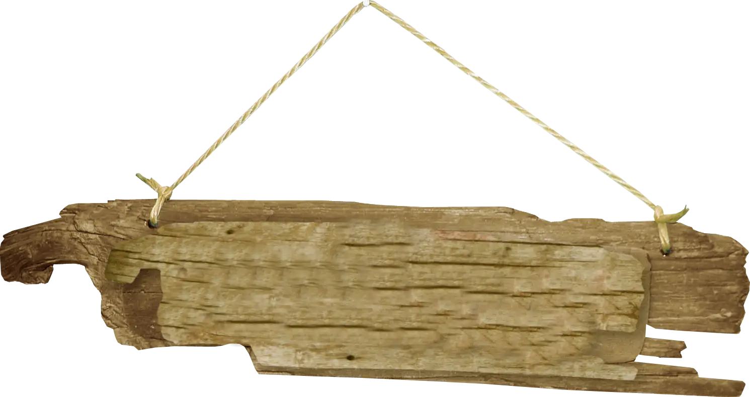 Rustic Wooden Hanging Sign