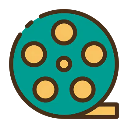 Green and Yellow Film Reel