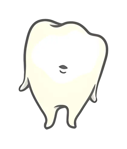 Cute Tooth Cartoon Illustration