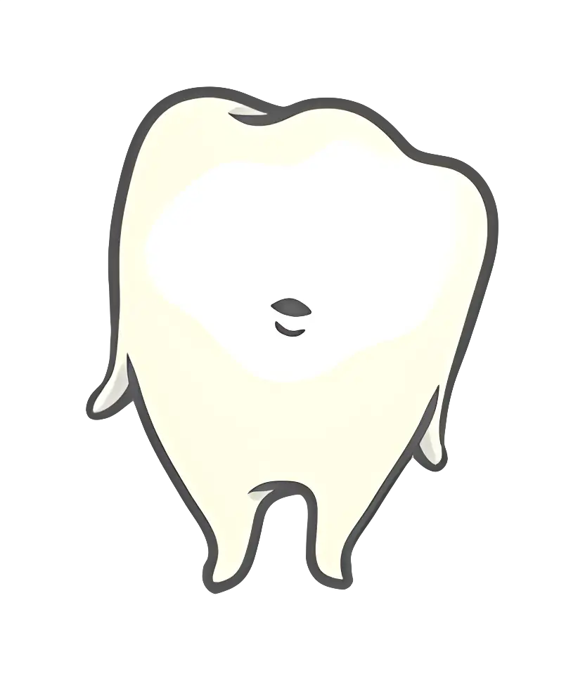 Cute Tooth Cartoon Illustration