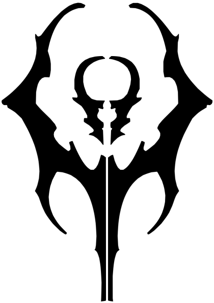 Tribal Bat Symbol with Intricate Pattern