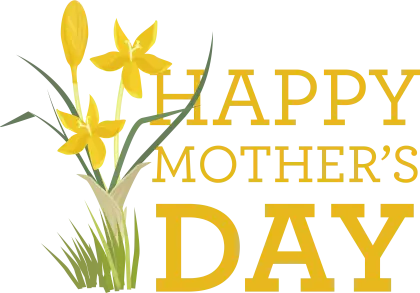 Yellow Floral Mother&#039;s Day Card Design