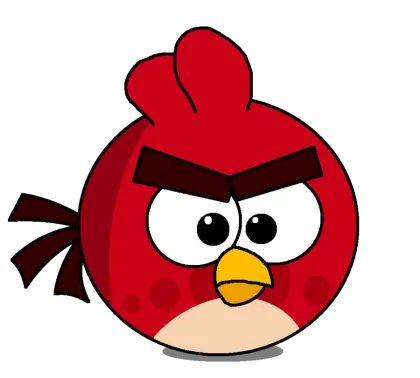 Cartoon Red Angry Bird Illustration