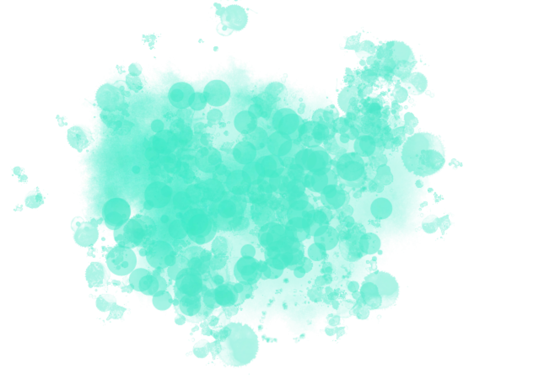 Abstract Teal Color Splash Design