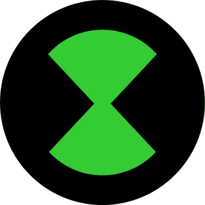 Green Symbol in Black Circle