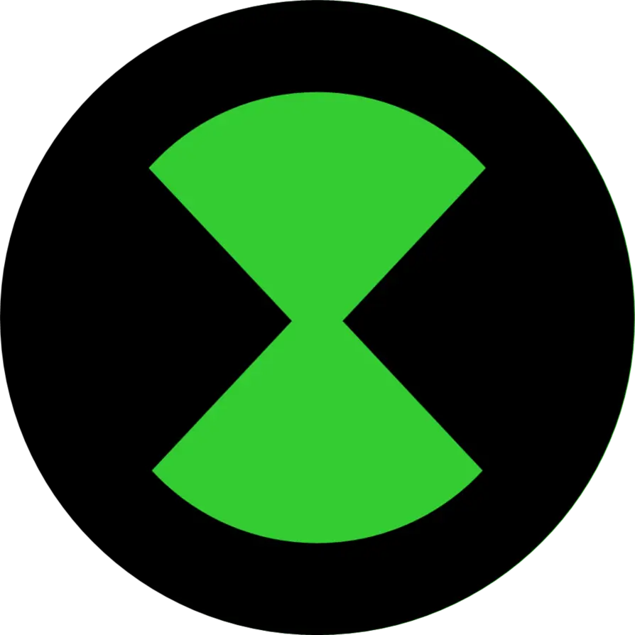 Green Symbol in Black Circle