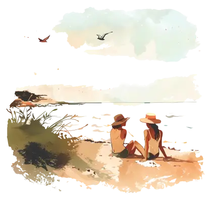 Peaceful Beach Scene