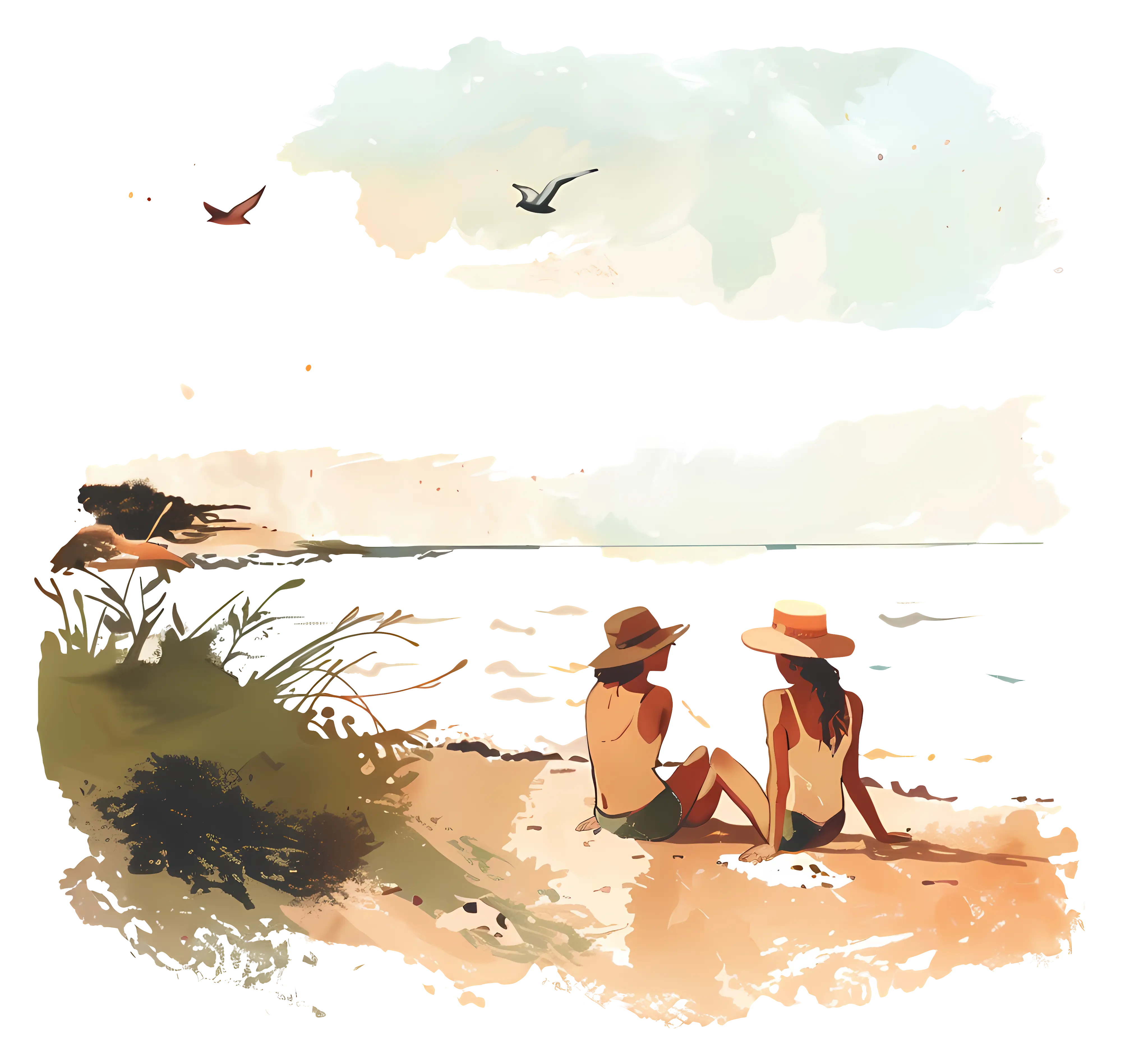 Peaceful Beach Scene