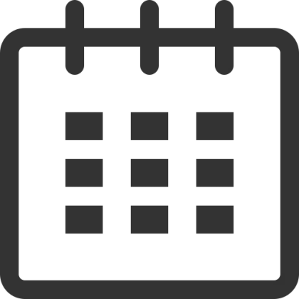 Minimalistic Black Calendar Icon
