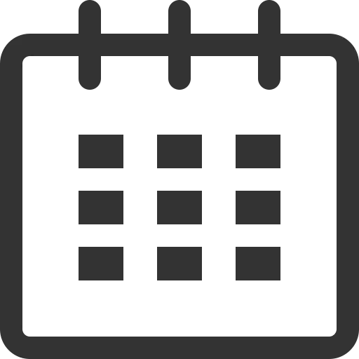 Minimalistic Black Calendar Icon