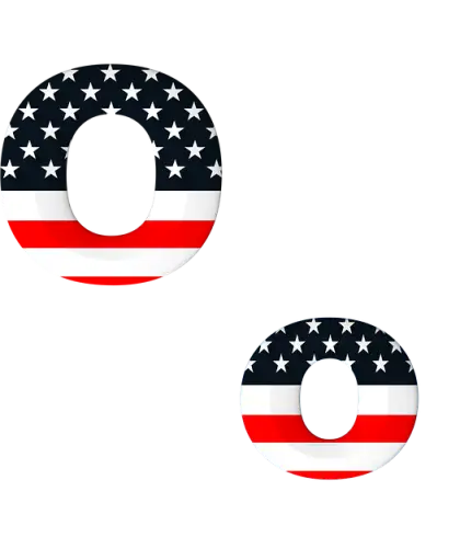 Patriotic American Flag Letters