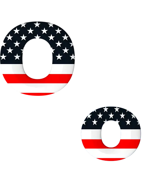 Patriotic American Flag Letters