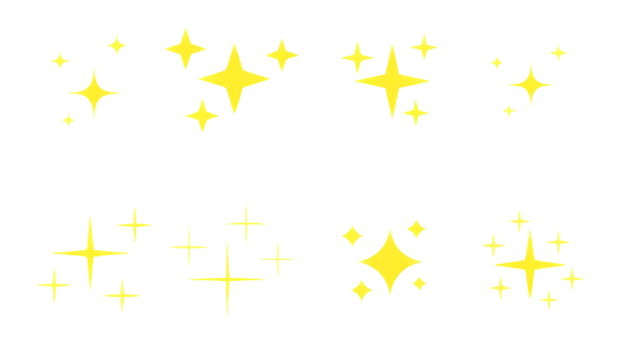 Bright Yellow Sparkles in a Shiny Pattern