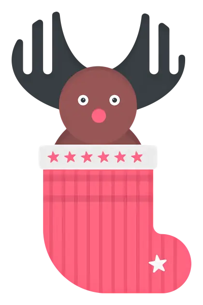 Reindeer in Christmas Stocking