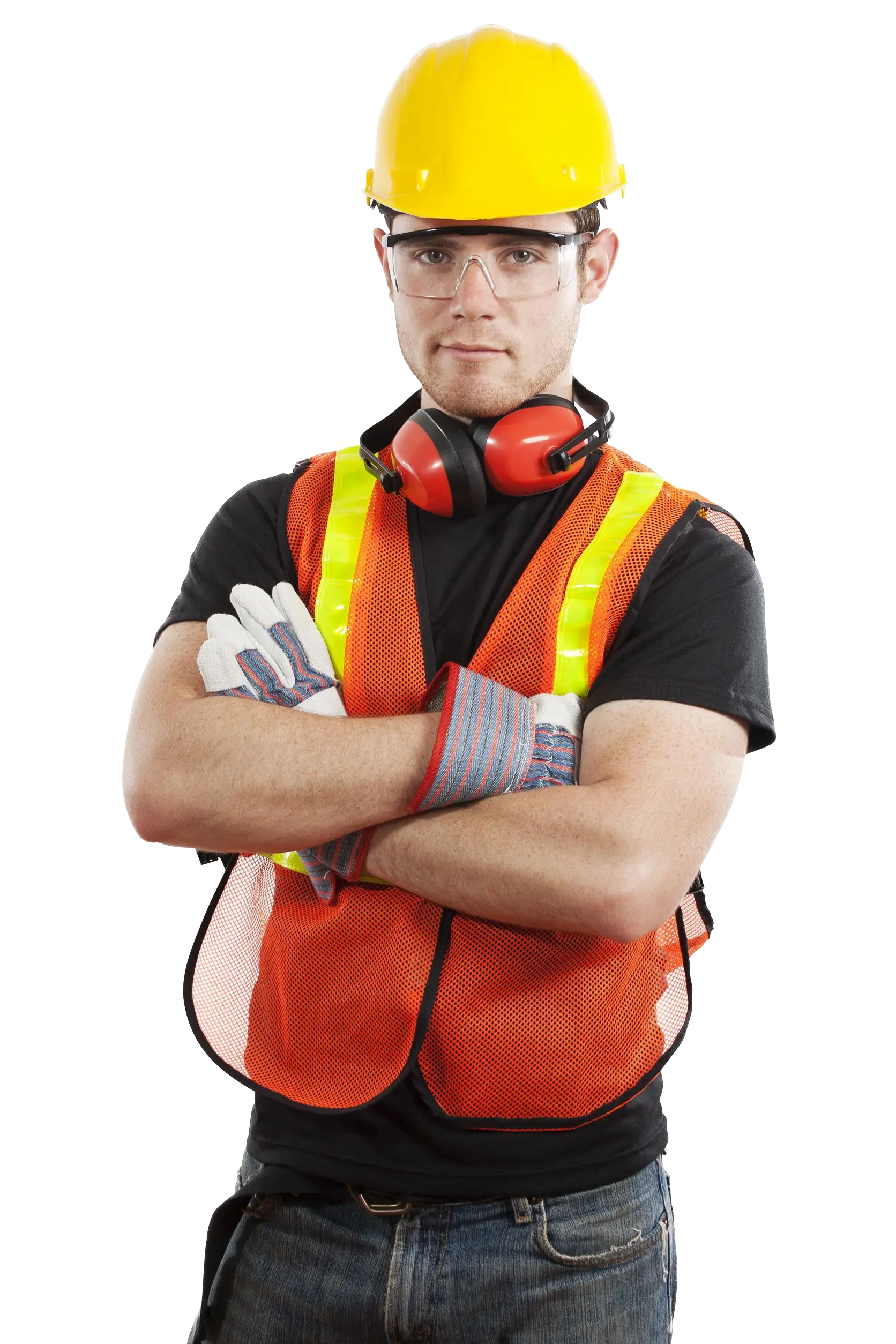 Construction Worker with Safety Equipment