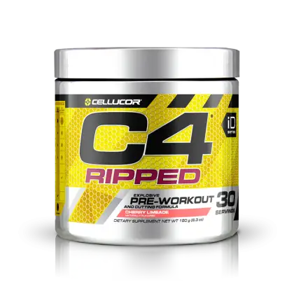 C4 Ripped Pre-Workout Supplement Jar