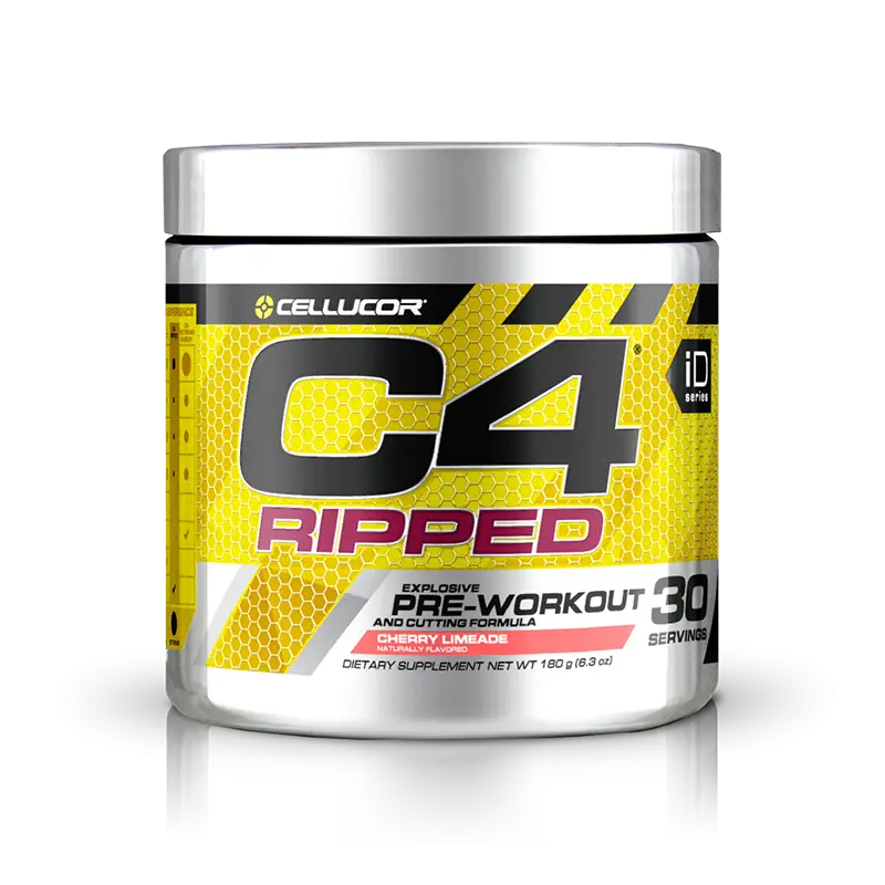 C4 Ripped Pre-Workout Supplement Jar