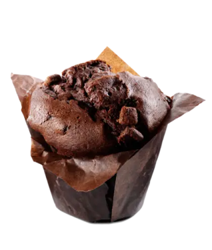 Chocolate Muffin Wrapped in Paper