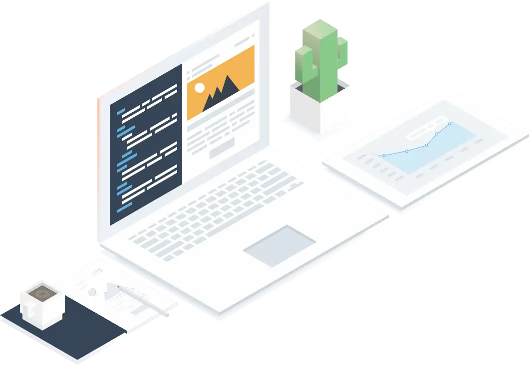 Modern Workspace with Laptop and Documents