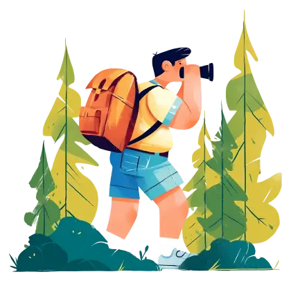 Nature Photographer in Forest