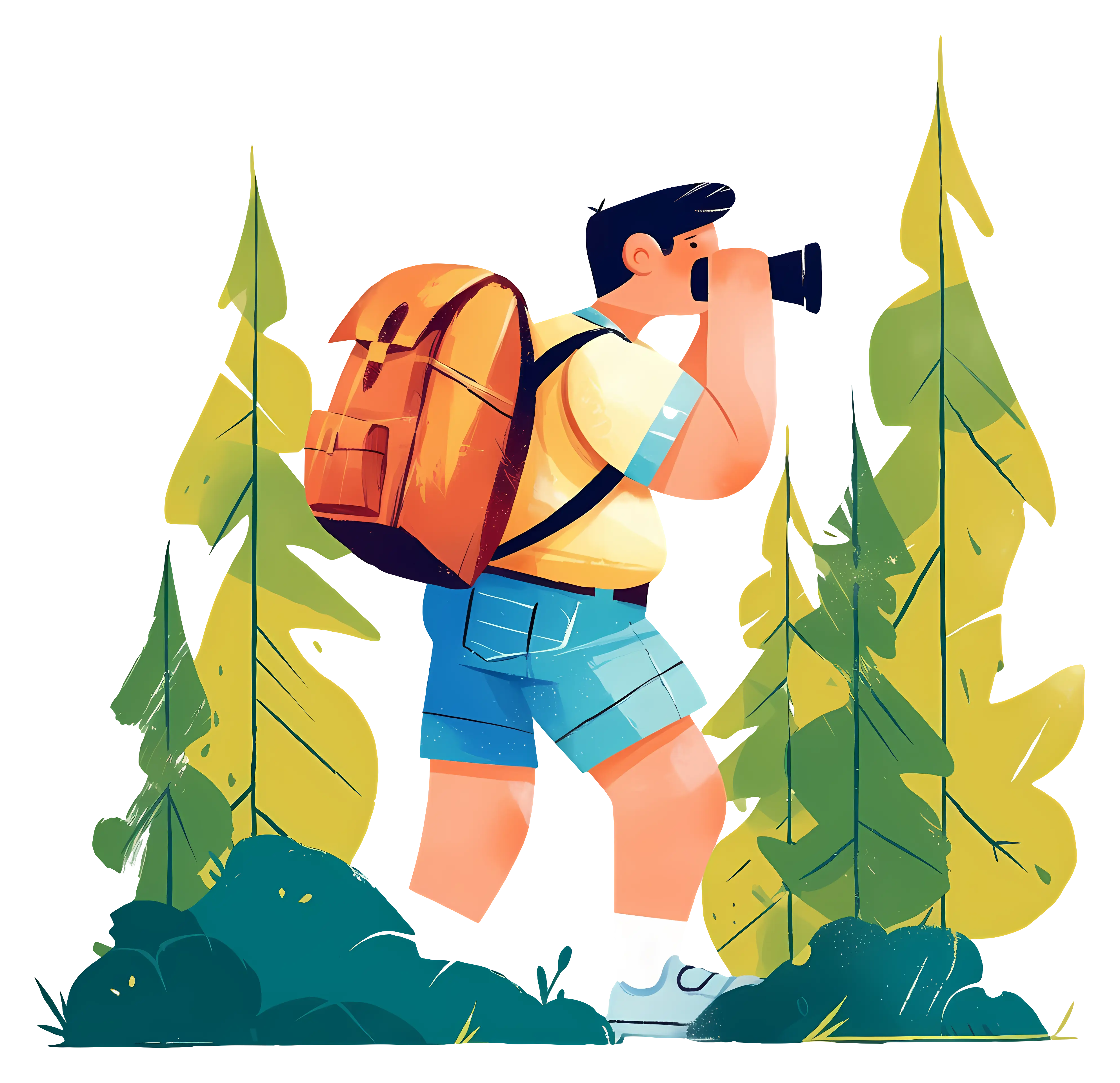 Nature Photographer in Forest