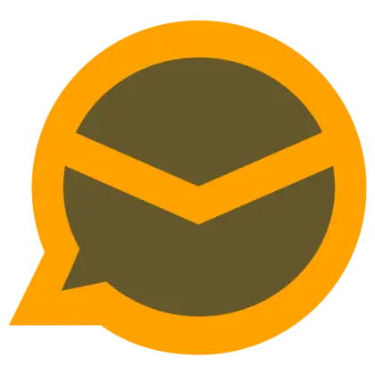 Yellow and Brown Email Icon for Communication