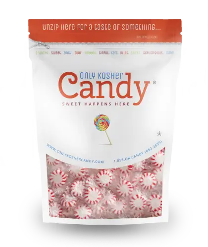 Packaged Kosher Candy with Peppermint Design