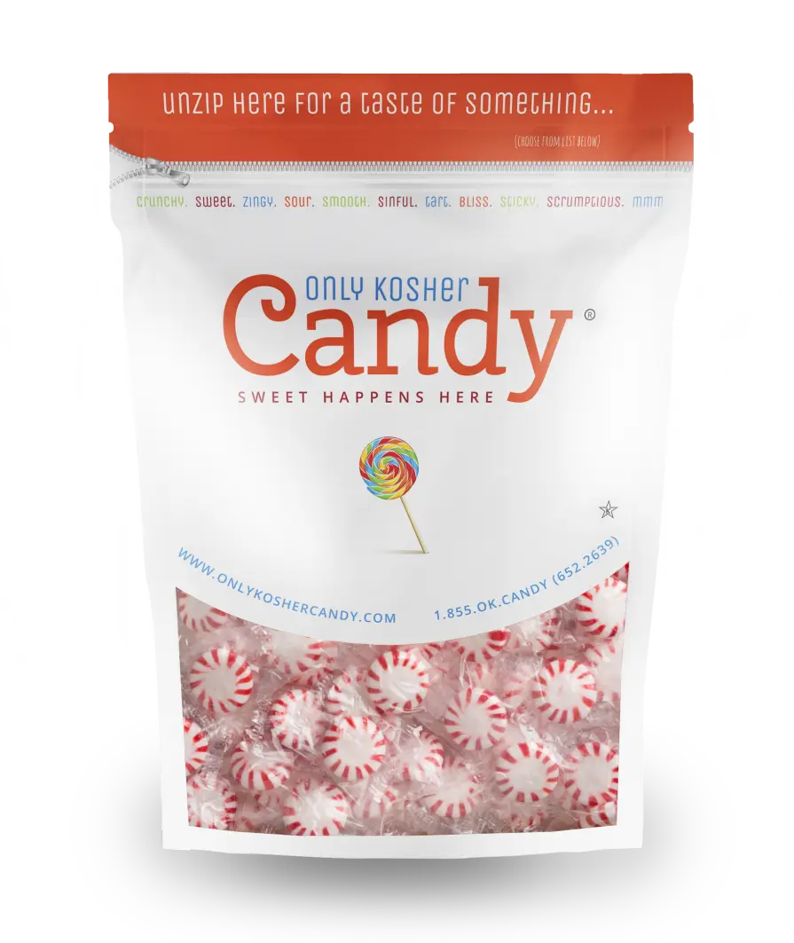 Packaged Kosher Candy with Peppermint Design
