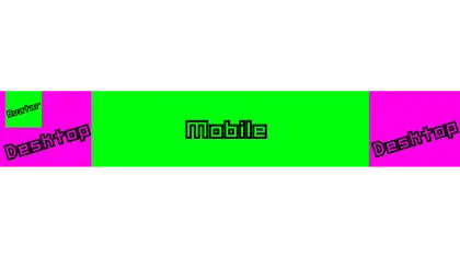 Green Mobile Banner with Desktop Labels
