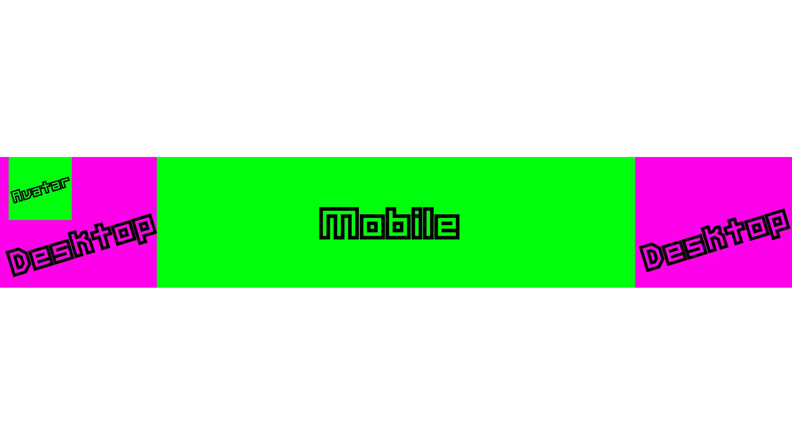 Green Mobile Banner with Desktop Labels