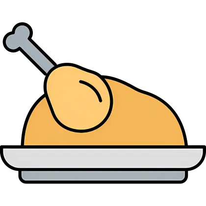 Cooked Chicken on a Plate