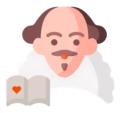 Cartoon Artistic Character with Open Book