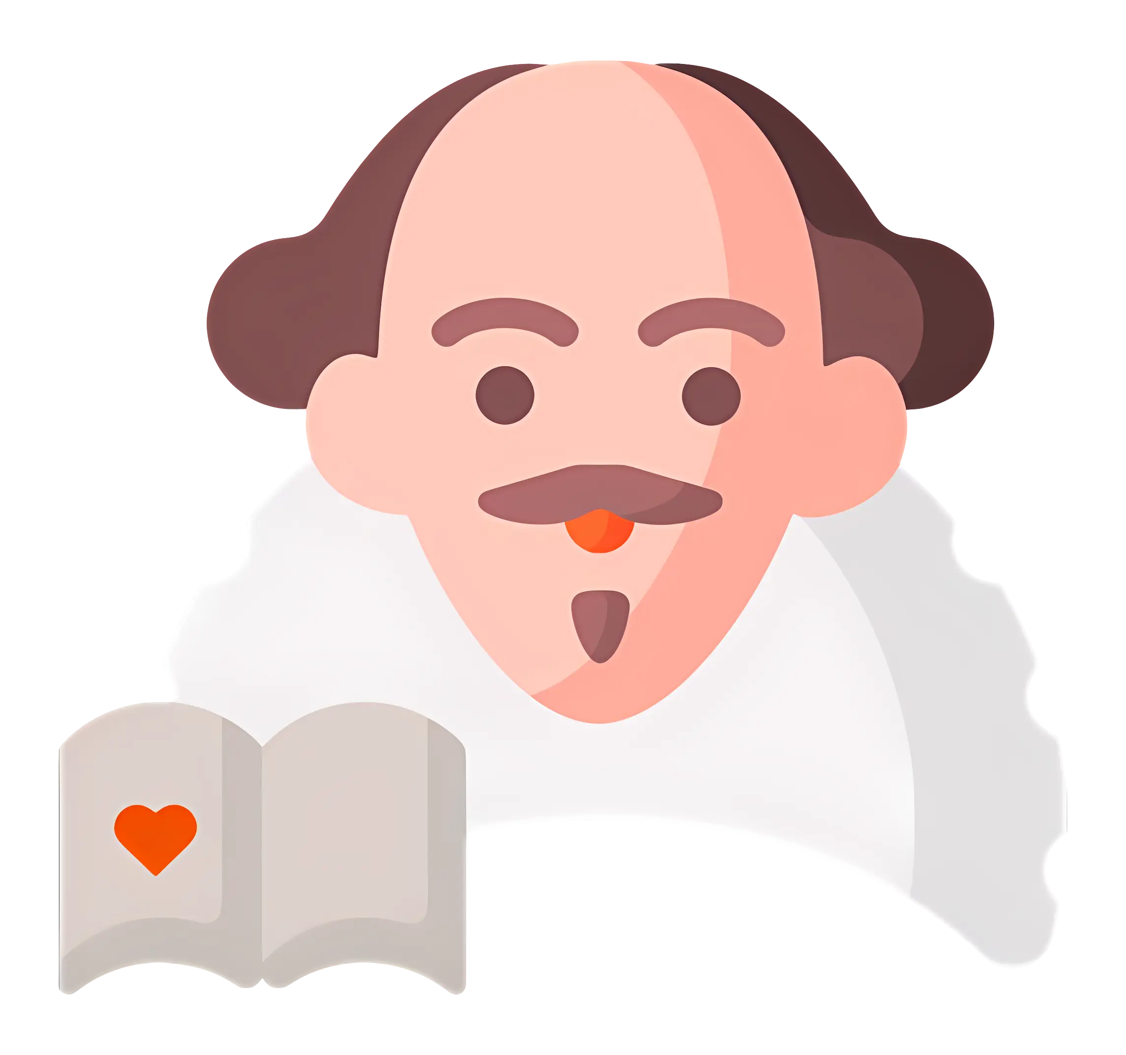 Cartoon Artistic Character with Open Book