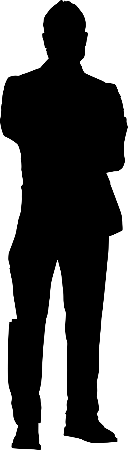 Standing Human Silhouette Pose