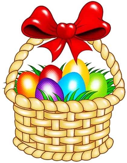 Easter Egg Basket Illustration