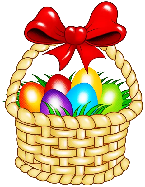 Easter Egg Basket Illustration